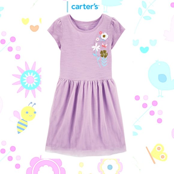 🌺Carter's Sweet Purple Dress Size 7 - Girls🌺 - Picture 1 of 4